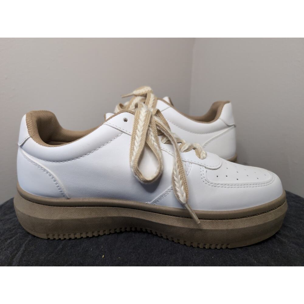 Anthropologie White and Tan Sneakers - Picture 7 of 9